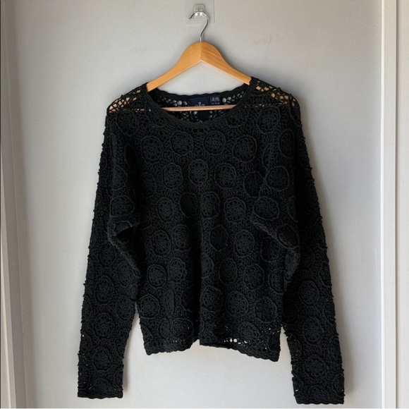 90s Y2K Crochet Knit Sweater - Picture 3 of 6